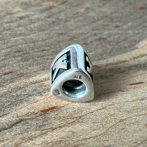 Authentic Pandora "K" Initial Alphabet Letter Charm Retired 925 Silver ALE - Picture 3 of 4